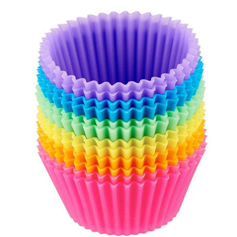Set 12 khuôn silicone làm bánh cupcake tiện lợi