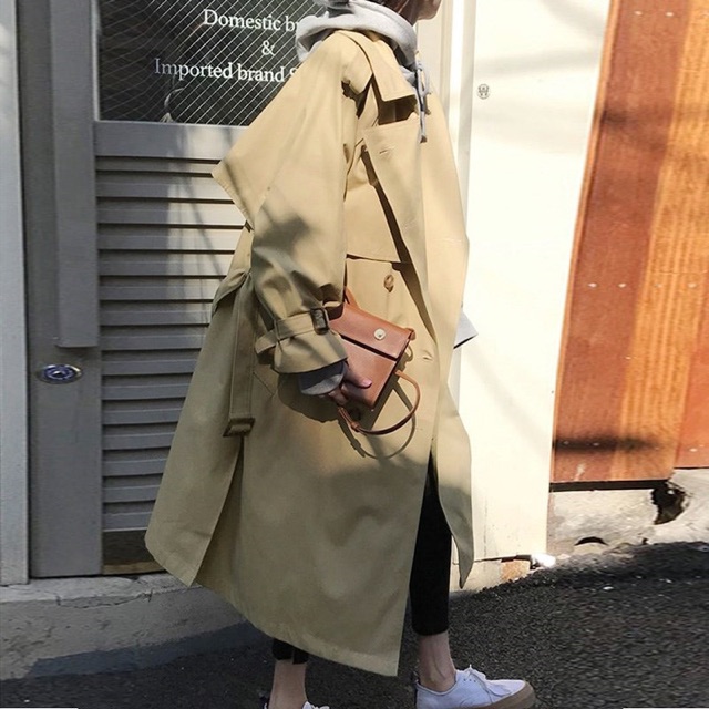 (HÀNG SẴN) Áo khoác mangto nữ dáng dài Kaki HOT 2020, hàng chuẩn loại 1 - Kèm ảnh thật