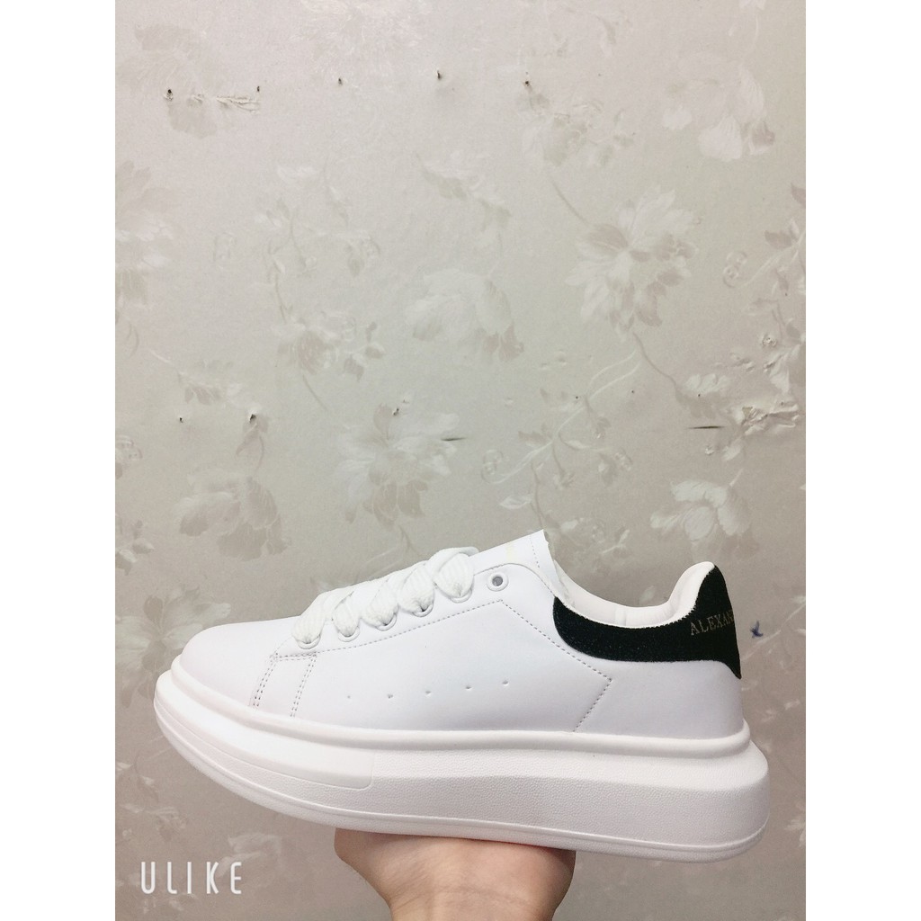 Có sẵn giày MCQUEEN gót đen dây to ( ảnh thật tự chụp )
