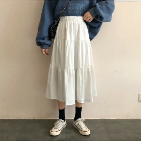 Chân váy dài, chân váy tầng voan 2 lớp ♥️ Chân váy voan 3 tầng, chân váy trắng ♥️ Chân váy ulzzang - NhimShop CV02 | BigBuy360 - bigbuy360.vn