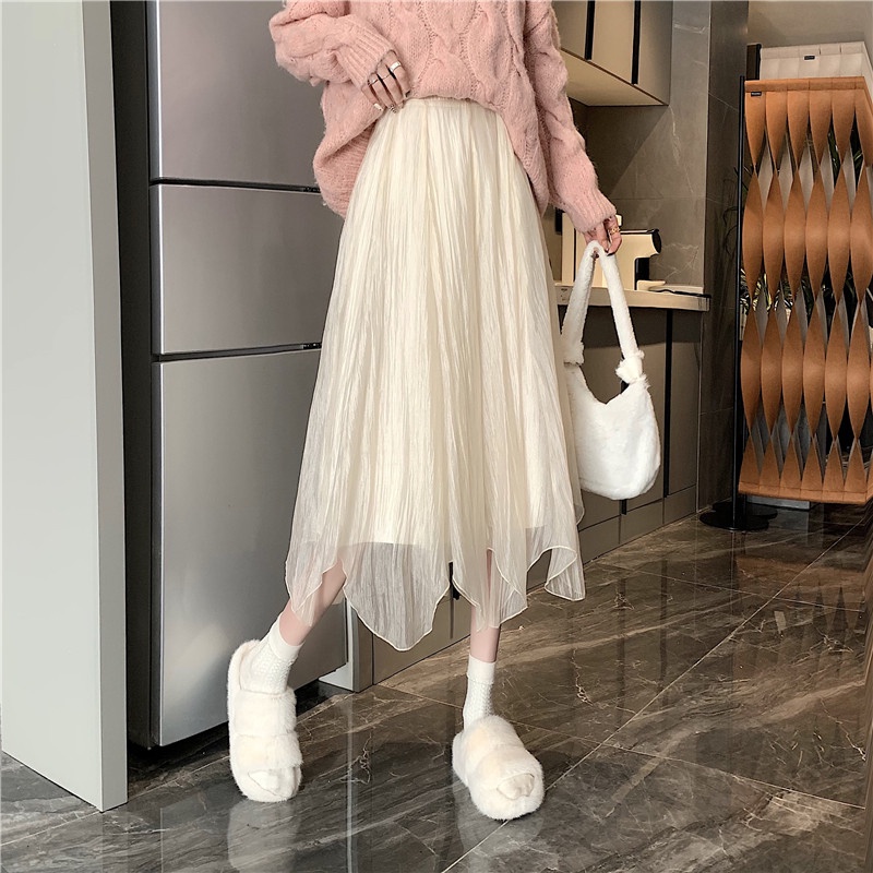 Chân váy ZHELIHANGFEI lưng cao thiết kế độc đáo phong cách thời trang cho nữ