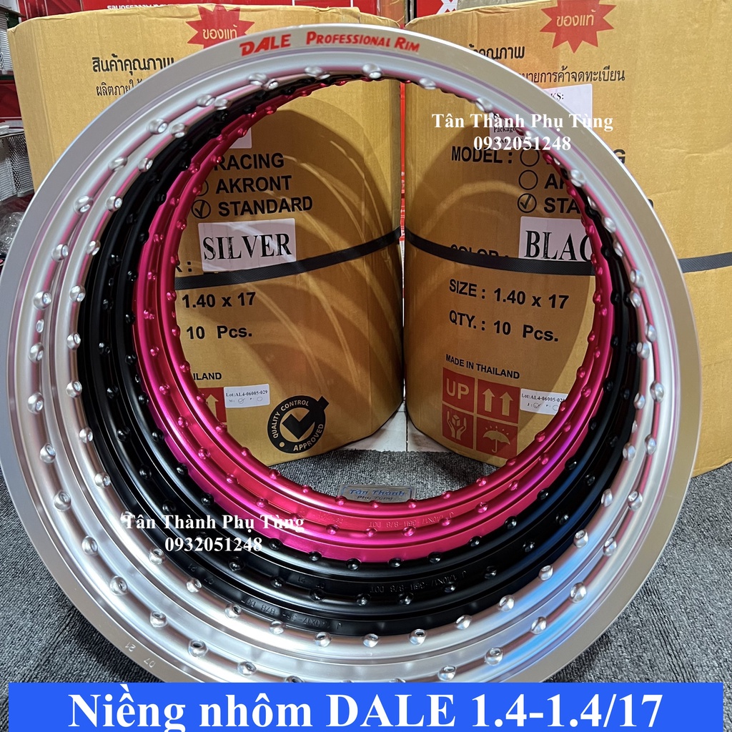 Niềng Nhôm DALE  Thái 1.4-1.4/17- 1 cặp