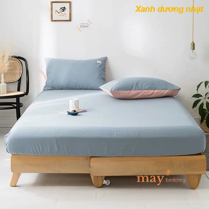 Ga giường May Bedding chất liệu cotton tici gồm ra giường và 2 vỏ gối nằm kích thước 1m2 1m6 1m8 2m2