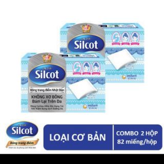 Combo 2 hộp bông tẩy trang silcot 82 miếng
