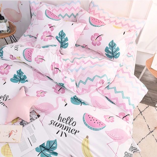 FREESHIP 99K TOÀN QUỐC_MẪU BÁN CHẠY NHẤT- SET CHĂN GA GỐI COTTON POLY. Bo chun mọi kích thước