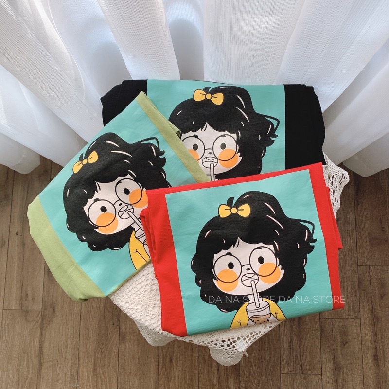 Áo thun nam nữ form rộng in hình chibi