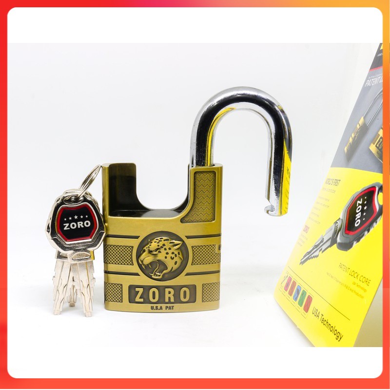 Ổ Khóa bấm Chống Cắt ZORO 6cm chìa kiếm(đầu cop)