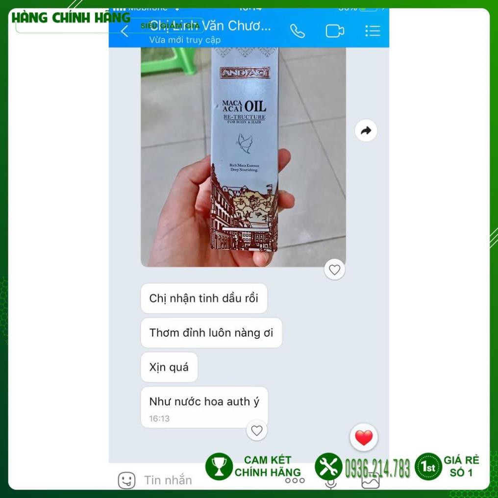 Tinh Dầu ANDFACI 60ML, Tinh Dầu dưỡng tóc ANDFACI siêu phân tử,phục hồi hư tổn,làm mềm mượt tóc,hương nước hoa