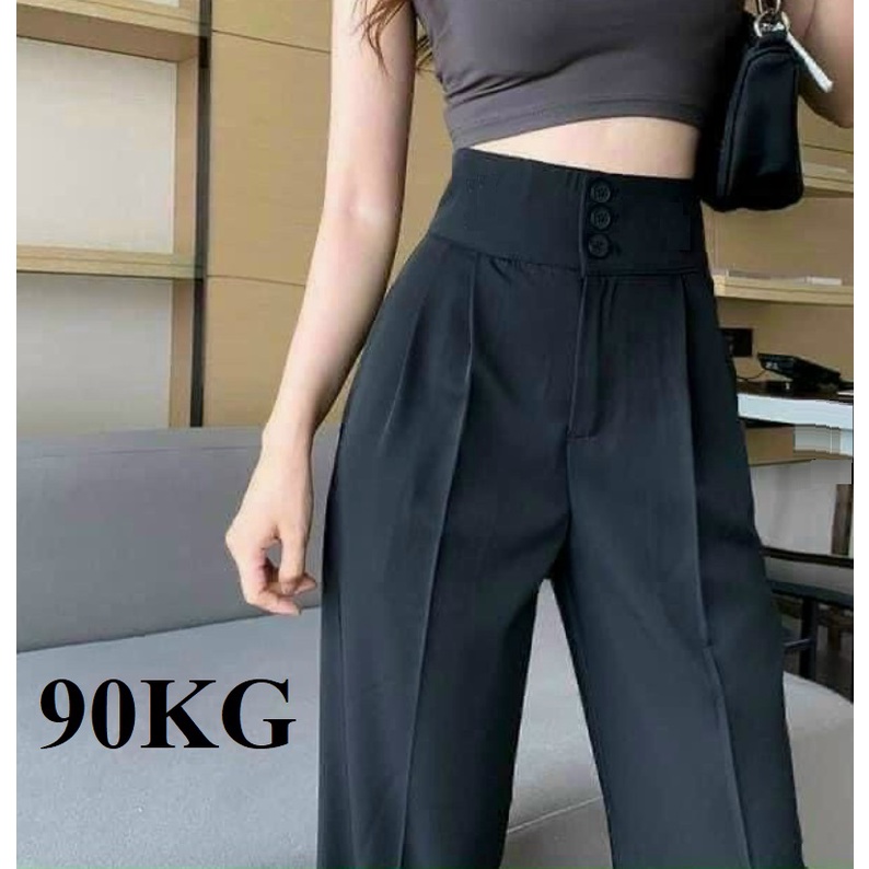 Quần ống rộng 3 Nút, Chất Liệu Tuyết Mưa cao cấp, Có siêu sai đại 96Kg, Dài 100cm, Lưng rất cao 8cm