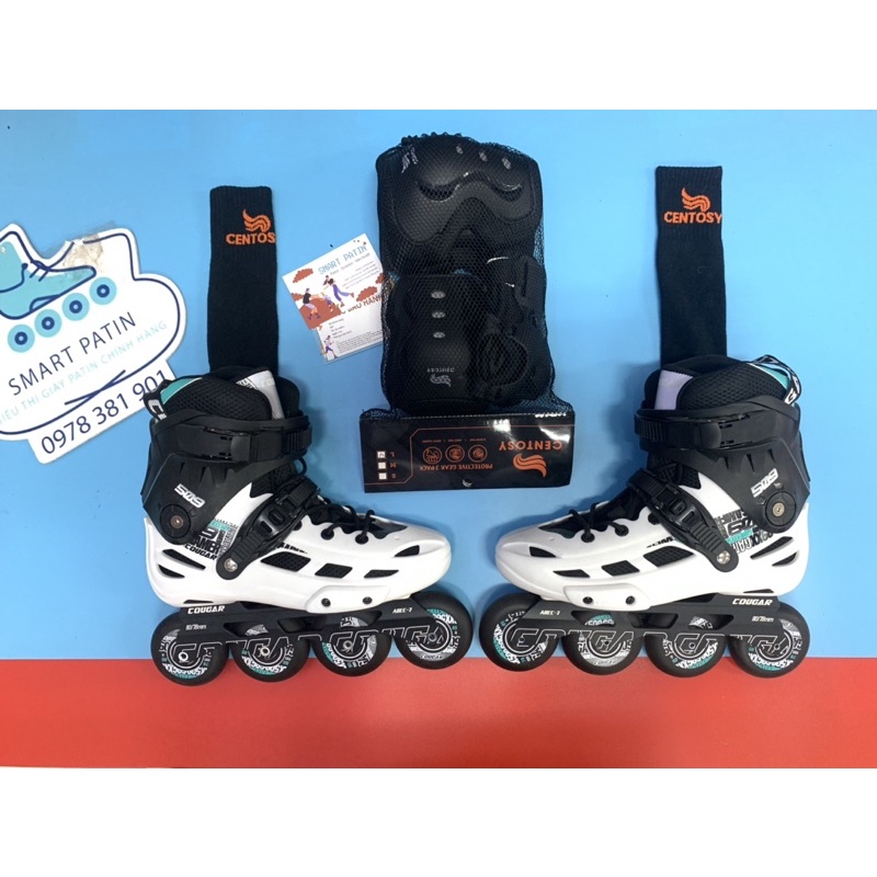 Giày Patin Cougar 509 màu trắng thời thượng, cao cấp