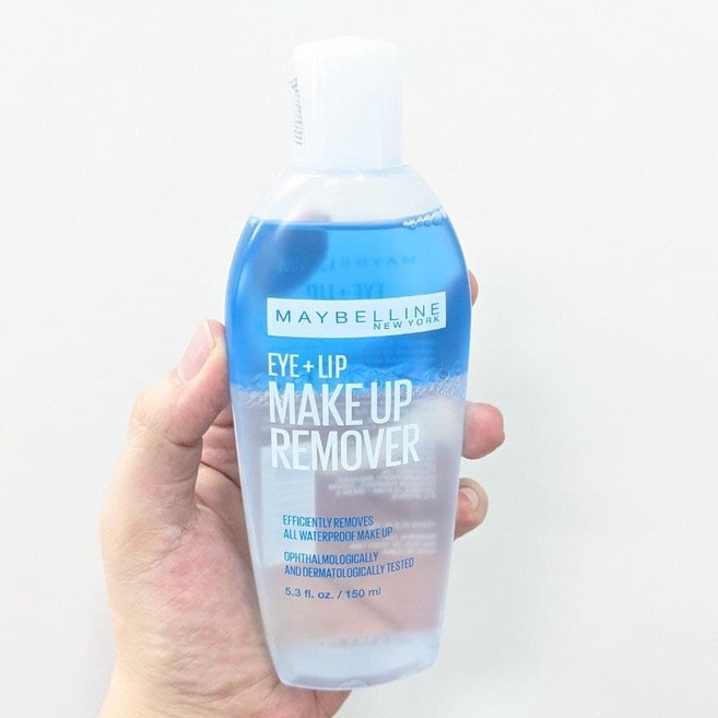 Nước tẩy trang dưỡng ẩm Maybelline Make Up Remover Eye &amp; Lip 150ml (tẩy trang mắt môi)