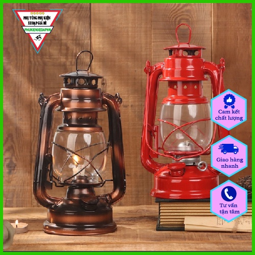 đèn bão đèn dầu chống bão phong cách cổ điển đèn dầu chịu gió bão cao 24.5cm