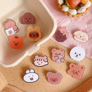 Ghim cài áo thỏ hoạt hình dễ thương sáng tạo bằng acrylic trang trí túi xách/quần áo