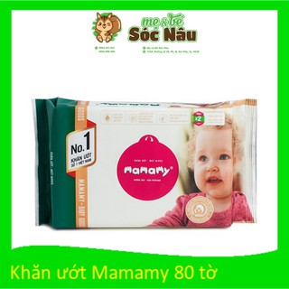 Giấy Ướt Mamamy 30 tờ/80 tờ (Có Mùi/ Không Mùi)