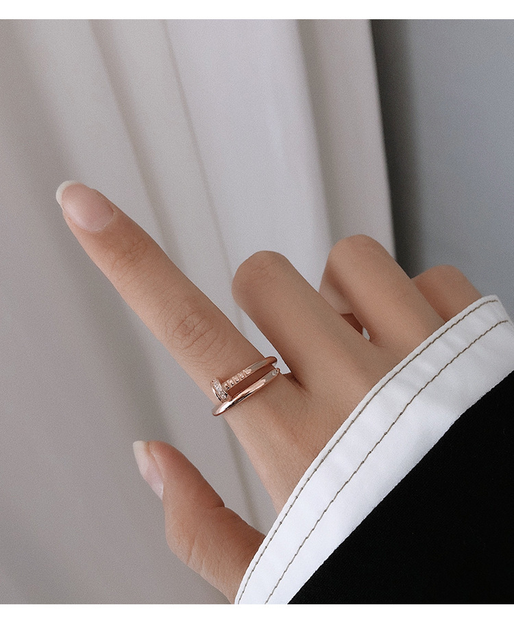 Nhẫn bạc 925 phong cách Hàn Quốc