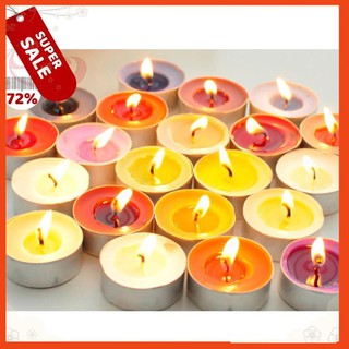 Nến thơm [HÀNG CAO CẤP], nến tealight không mùi, không khói hàng loại vỉ 10 viên cháy đến 4h