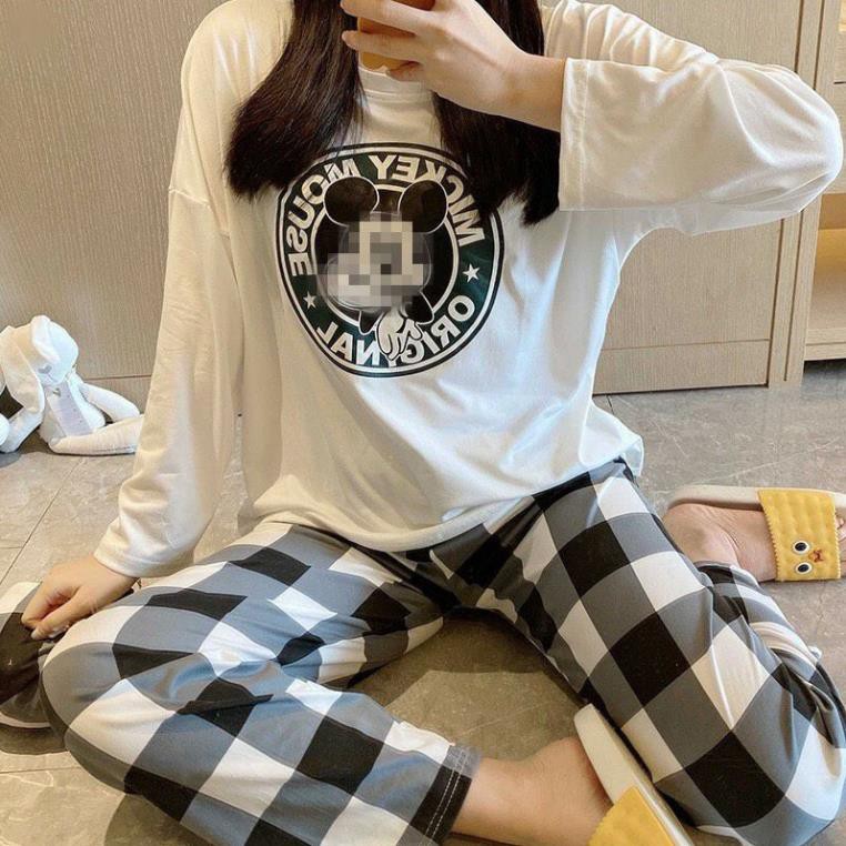 Bộ đồ ngủ thu đông bộ pijama nữ dễ thương quyến rũ mẫu mới chất đẹp phong cách Hàn Quốc Style 2020  ྇