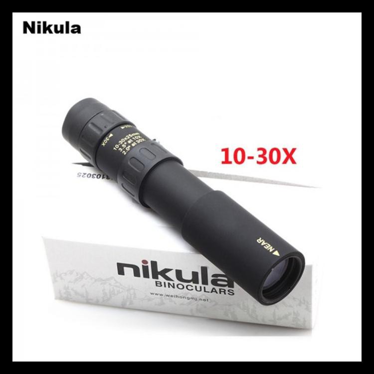 Ống Nhòm Một Mắt Nikula 10-30 X 25 Zoom - Hd Mini Bằng Nhôm 1473