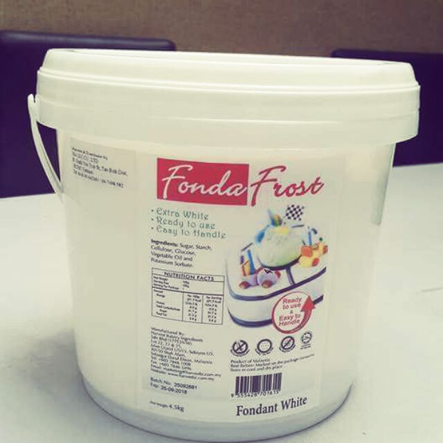 Kẹo mềm tạo hình Fancy fondant trắng xô 4.5kg