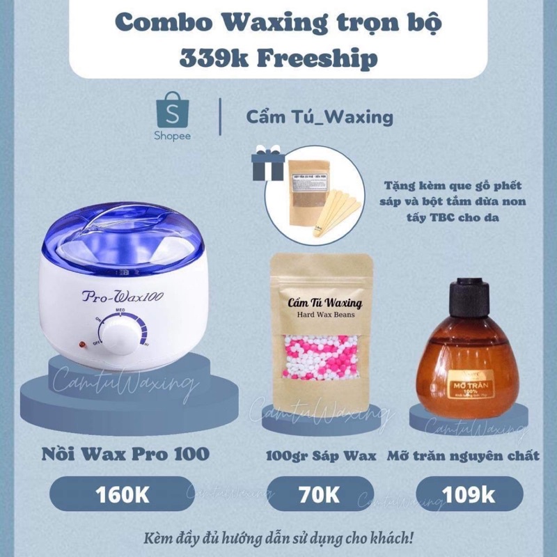 COMBO WAXING NỒI PRO 100