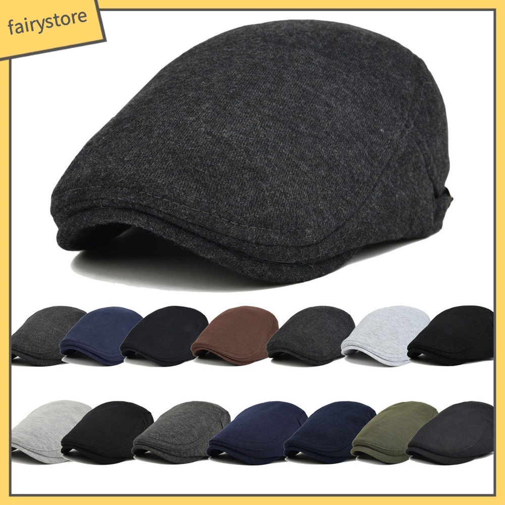 Mũ beret màu trơn thời trang dành cho nam