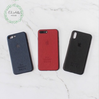 Ốp lưng da sần cao cấp logo Táo cho iPhone Xs Max, Xr, X/Xs, 7 8 Plus, 6 6s Plus