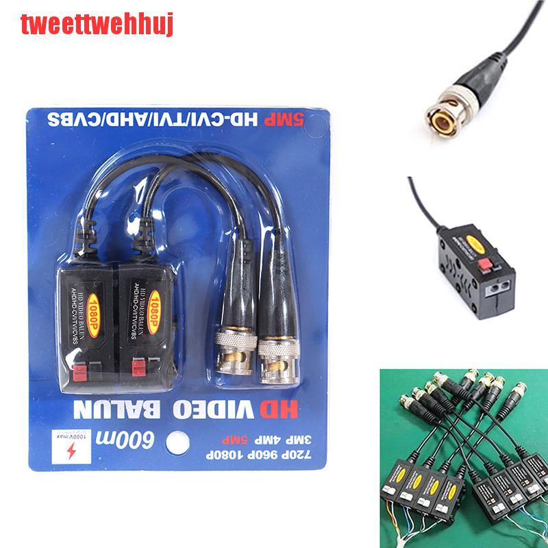 Set 2 Bộ Truyền Tín Hiệu Video Balun 1080p Ahd / Cvi / Tvi / Cvbs Sang Bnc