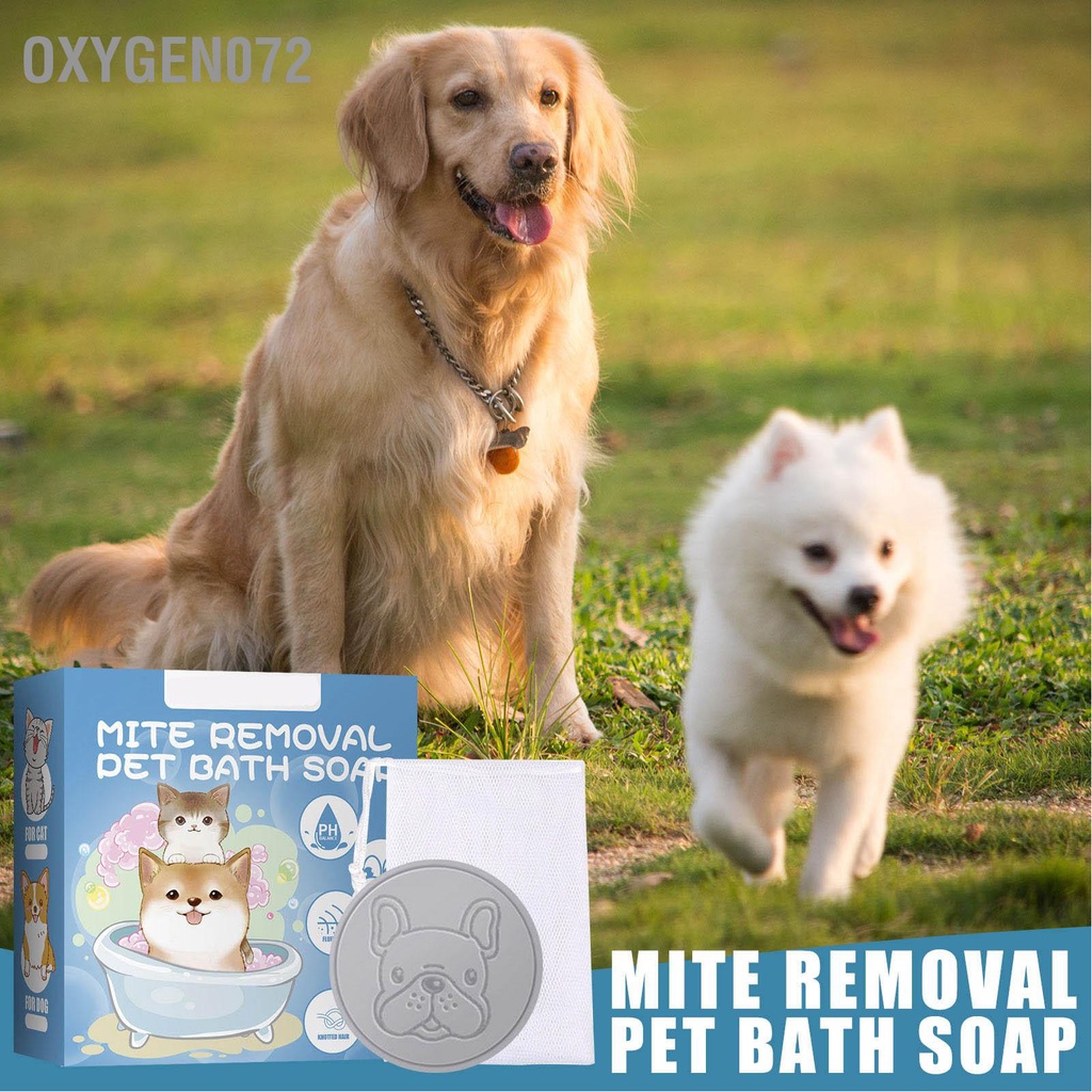 Oxygen072 Xà phòng gội đầu cho thú cưng Soap dưỡng ẩm giảm ngứa dịu nhẹ tắm chó có mùi thơm dành mèo con.