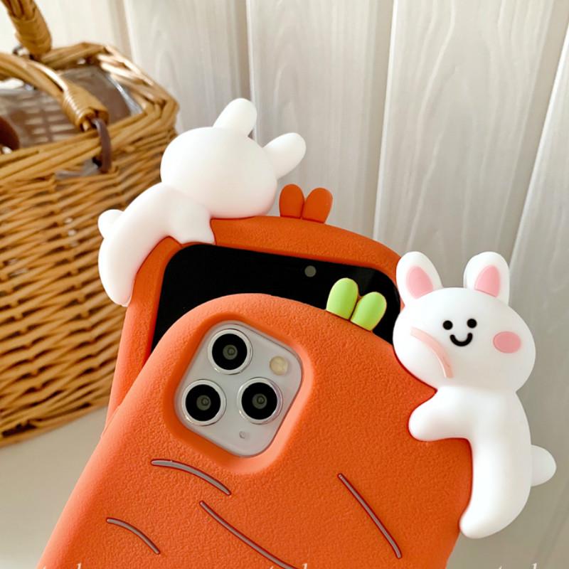 Ốp Điện Thoại Họa Tiết Thỏ Và Cà Rốt Dễ Thương Cho Iphone 11pro / Max Apple X / Xs / Xr / Se Iphone7P | BigBuy360 - bigbuy360.vn