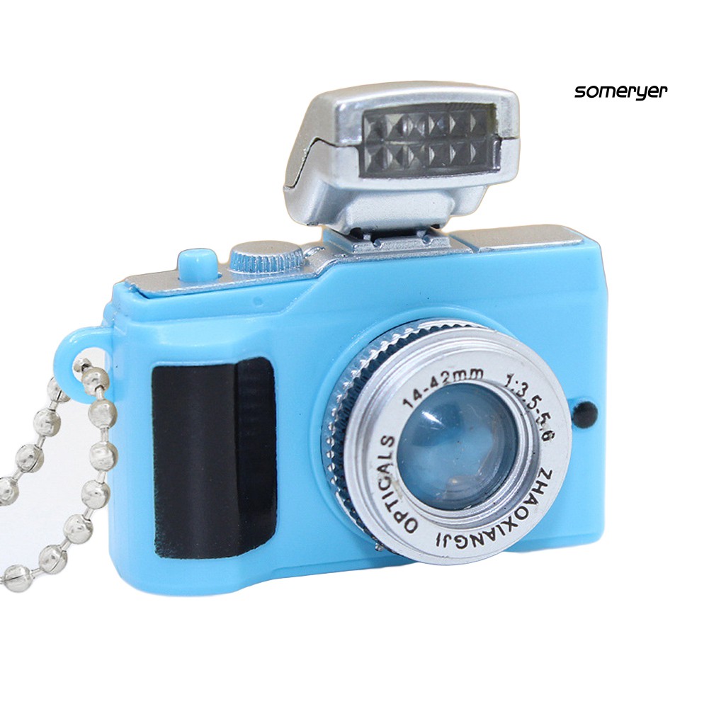 Móc Khóa Hình Máy Ảnh Mini Có Đèn Led Dễ Thương