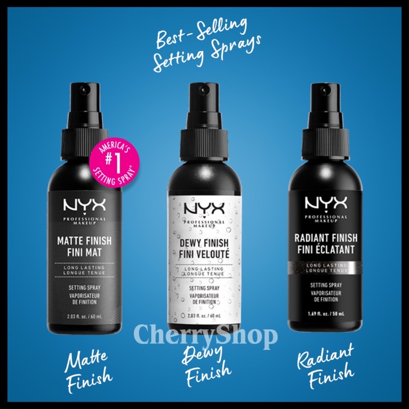 Xịt khoá lớp trang điểm NYX Dewy/Matte Finish Long Lasting Setting Spray