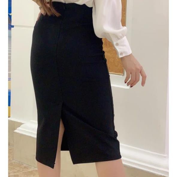 Chân Váy Bút Chì ,Chân Váy Công Sở Xẻ Sau Chất Thun Umi Co Giãn Dài 68cm.