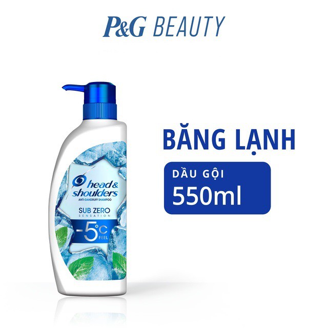 Dầu gội Head&Shoulders Băng lạnh Subzero (gấp đôi chất bạc hà) 550ml