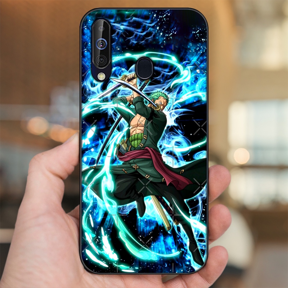 Ốp lưng Samsung A8s, A60, M30 viền đen in hình Zoro One Piece