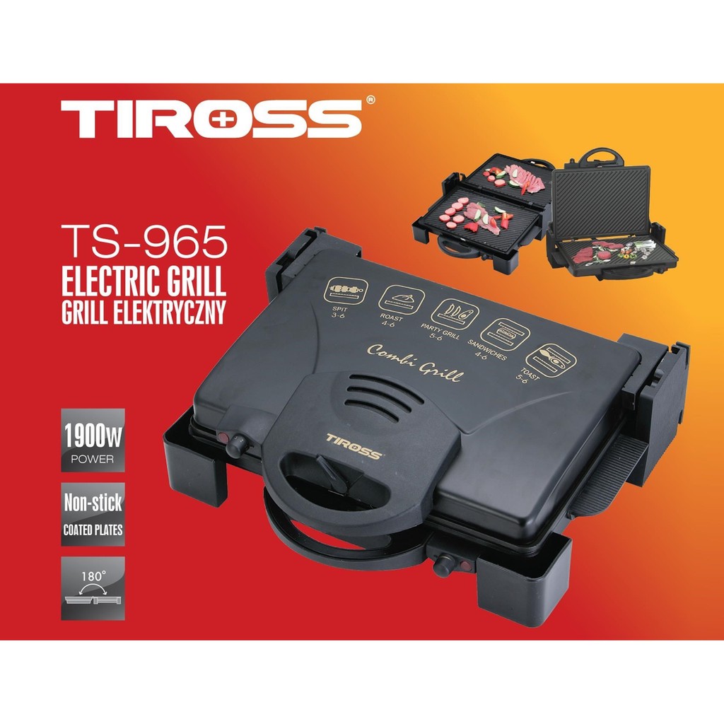 KẸP NƯỚNG ĐIỆN THỊT ĐA NĂNG TIROSS TS - 965