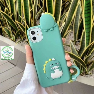 🦖Tặng kèm móc tay 🦖Iphone x xs max 11 pro max Ốp silicon thú leo Khủng Long Bờm vàng