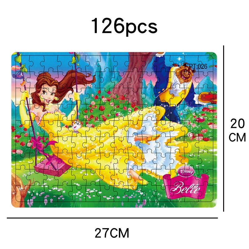 Bộ Đồ Chơi Xếp Hình 126 Mảnh Hình Công Chúa Và Quái Vật Cho Bé