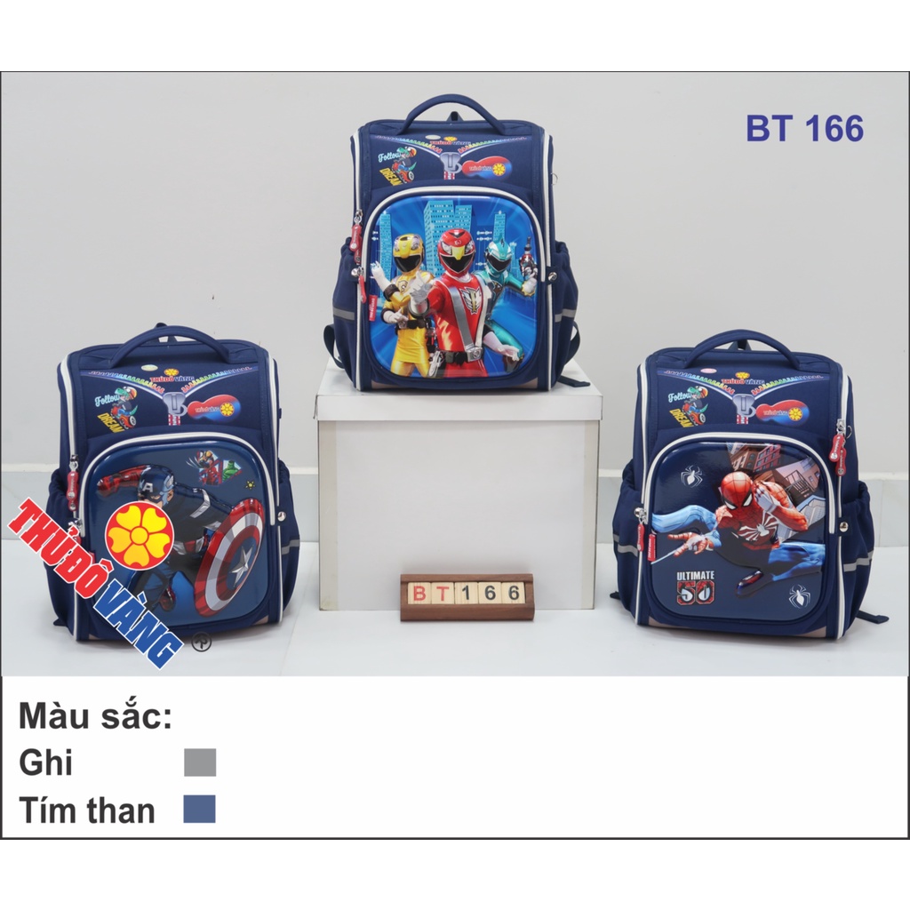 BALO Chống Gù Cao Cấp Học Sinh Tiểu Học Cho Bé Trai và Bé Gái Siêu Nhẹ Chống Nước Thủ Đô Vàng BT166,133,167