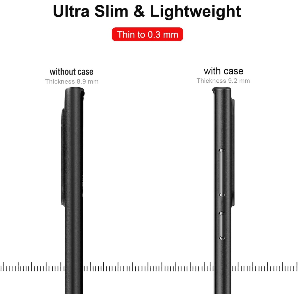 Ốp lưng nhám chống sốc Memumi siêu mỏng 0.3mm cho Samsung Galaxy S22 Ultra có gờ bảo vệ camera - hotphukien phân phối