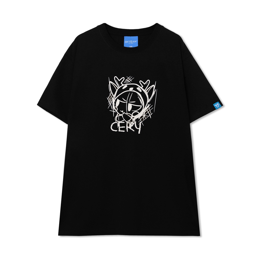 Áo thun unisex Local Brand OHYEAH tay lỡ MASCOT SKETCH TEE form rộng