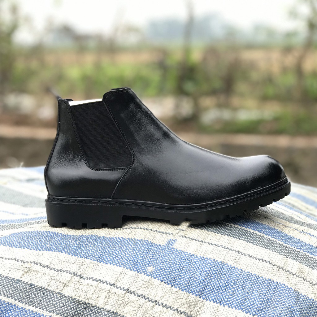 [Tặng quà] Giày da nam chelsea boots cao cấp mũi tròn da bò thật 100% | BigBuy360 - bigbuy360.vn