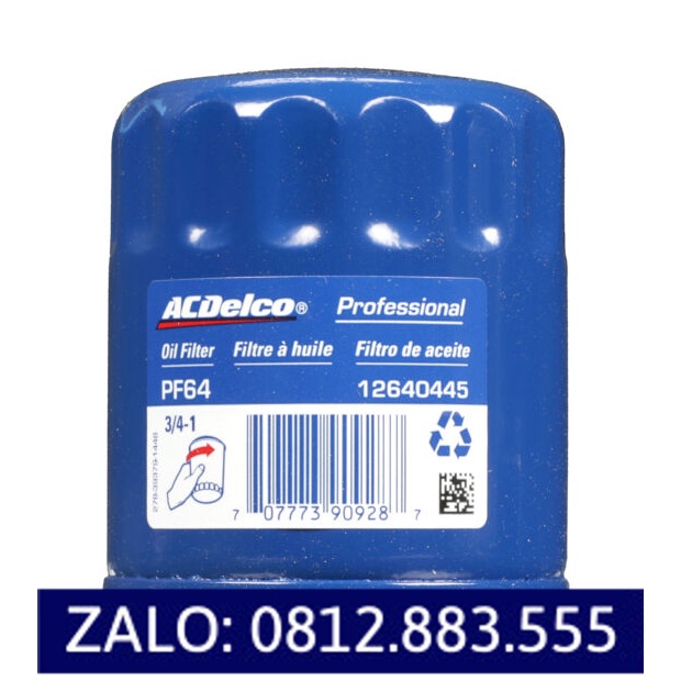 Lọc nhớt, lọc dầu động cơ xe Fadil(2019-2020), Spark(2018-2020), Matiz5 (Mã: 12640445)