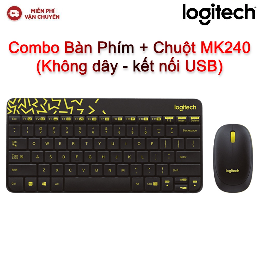 Combo Bàn Phím + Chuột LOGITECH MK240 (Không dây - kết nối USB)