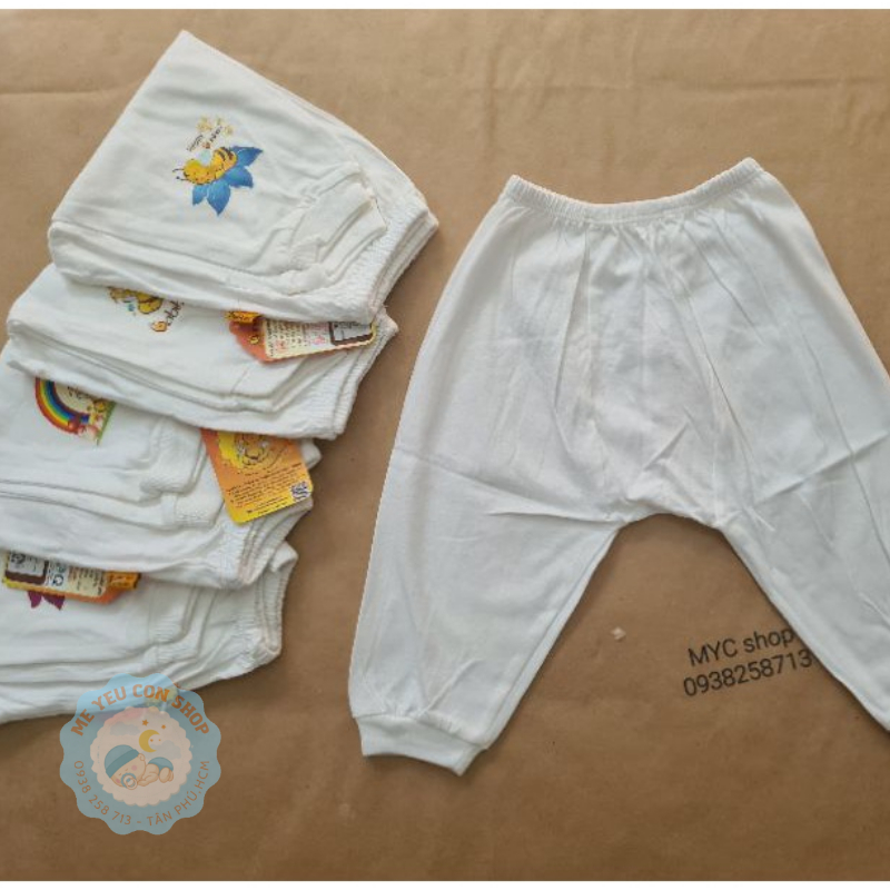 [BB33] Quần dài mặc bỉm trắng in BABIBOO (katydang)