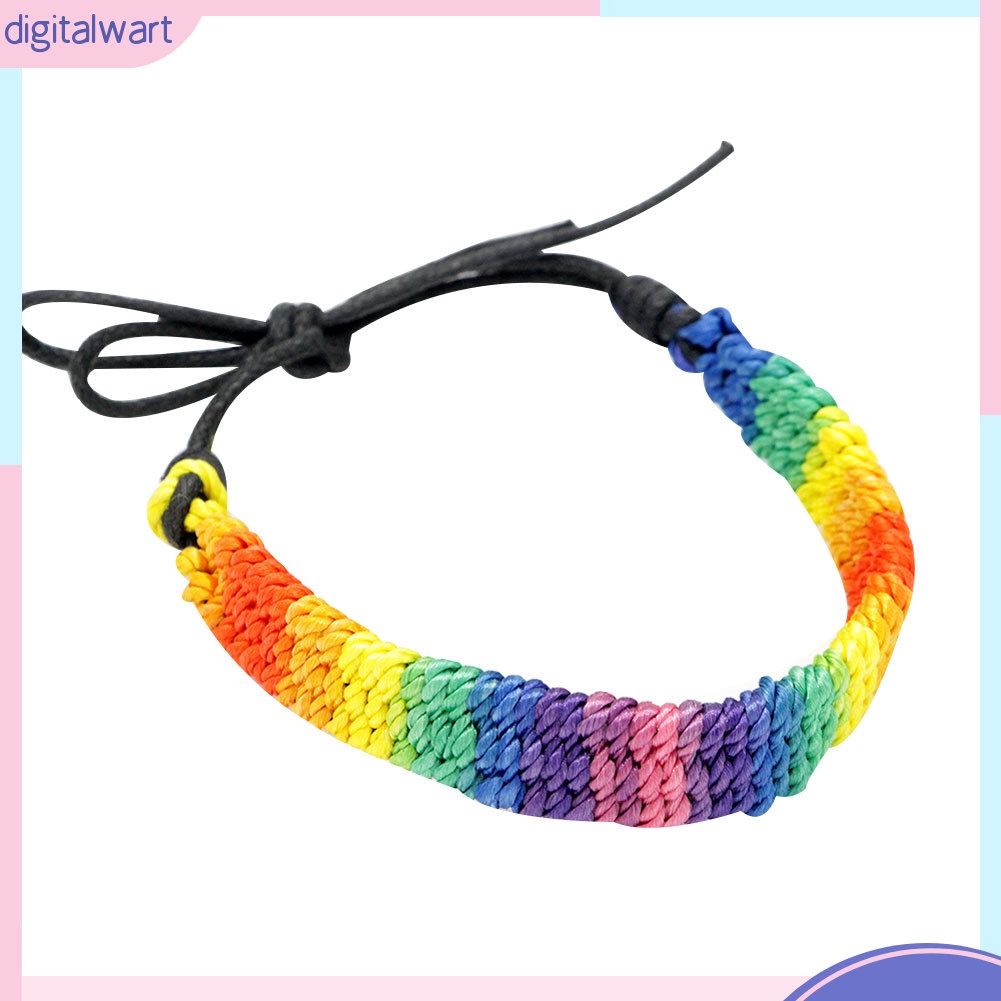 Vòng Tay Dây Bện Màu Sắc Cầu Vồng Thời Trang Vintage