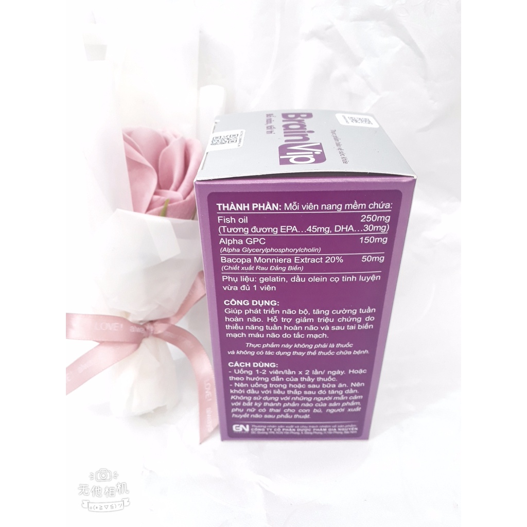 Viên bổ não, tốt trí BRAIN VIP, giúp phát triển bộ não, tăng cường tuần hoàn não, giúp tăng cường trí nhớ