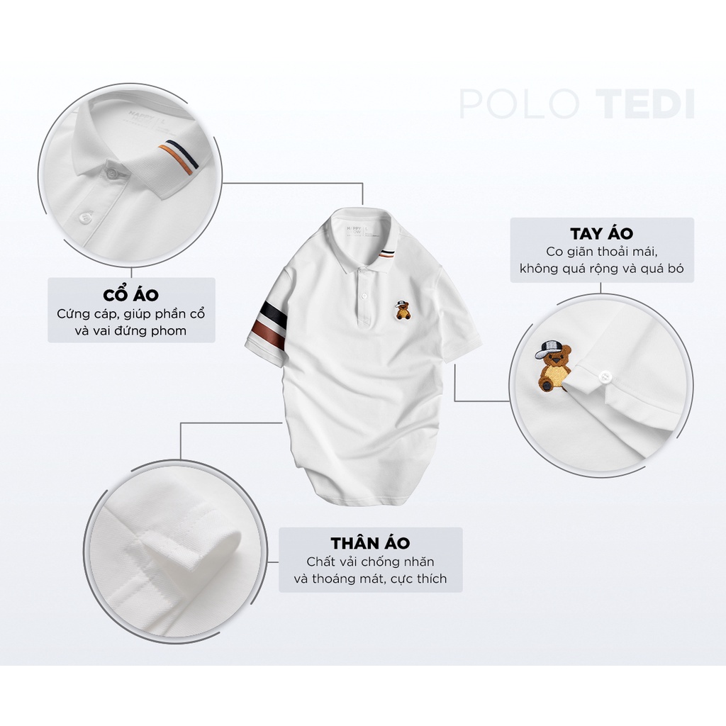 Áo thun Polo nam cổ bẻ TEDI vải cá sấu Cotton xuất xịn, chuẩn form,sang trọng-lịch lãm - HAPPYHOW