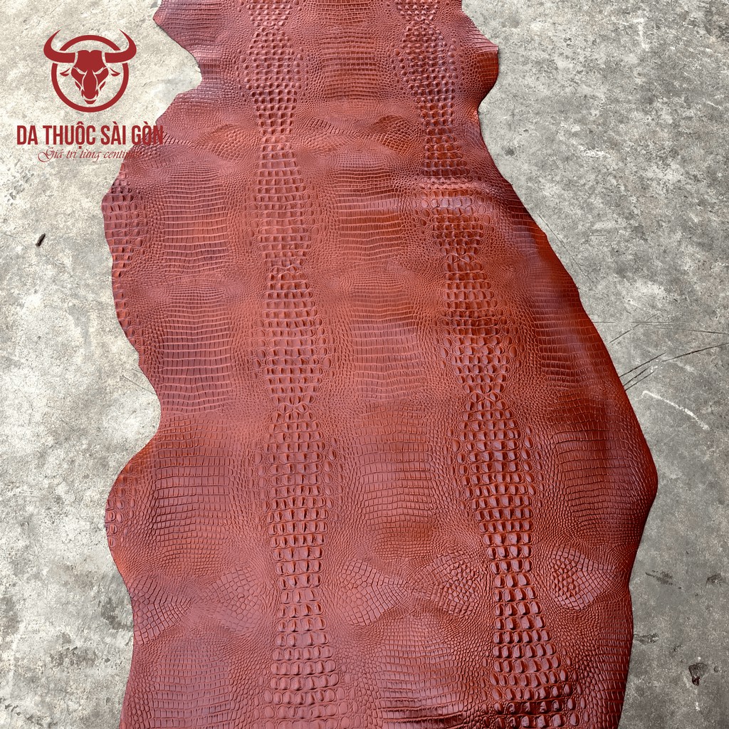 10 Pia Da Bò Dập Vân Cá Sấu Màu Vàng Bò - Da Thuộc Sài Gòn - Giải Đáp Da Thật Mua Ở Đâu