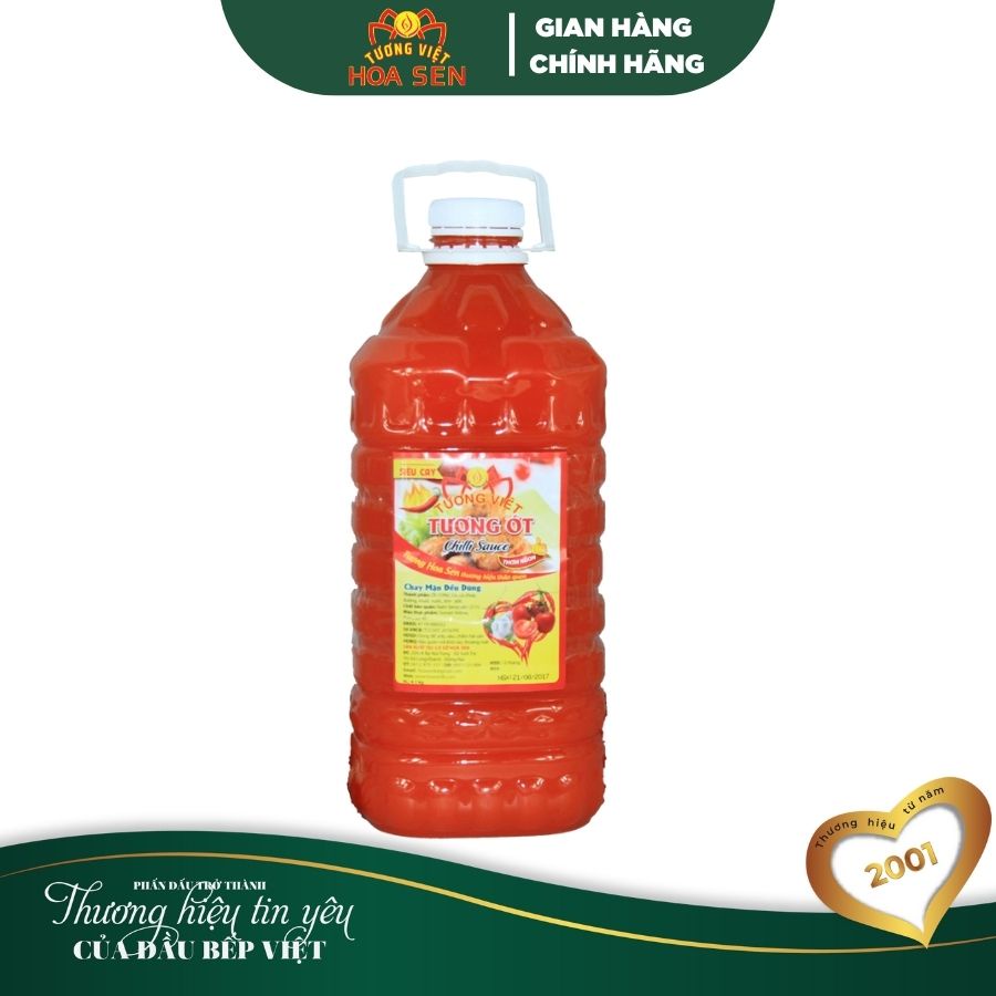 Tương Ớt Bình Pet 4,2kg - Tương Việt Hoa Sen