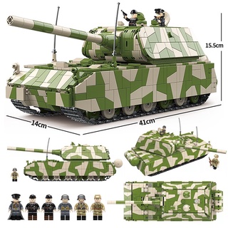   CÓ SẴN Đồ chơi lắp ráp mô hinh Quan Guan 100234 Maus world war II tank xe tăng đức 